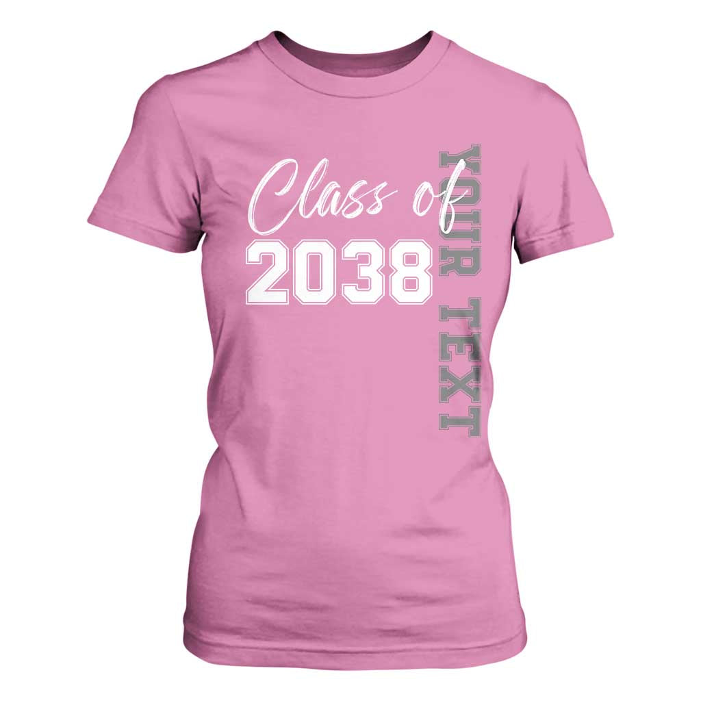 Personalized Class of 2038 T Shirt For Women Custom Name Grow With Me Count Down Graduating TS10 Azalea Print Your Wear