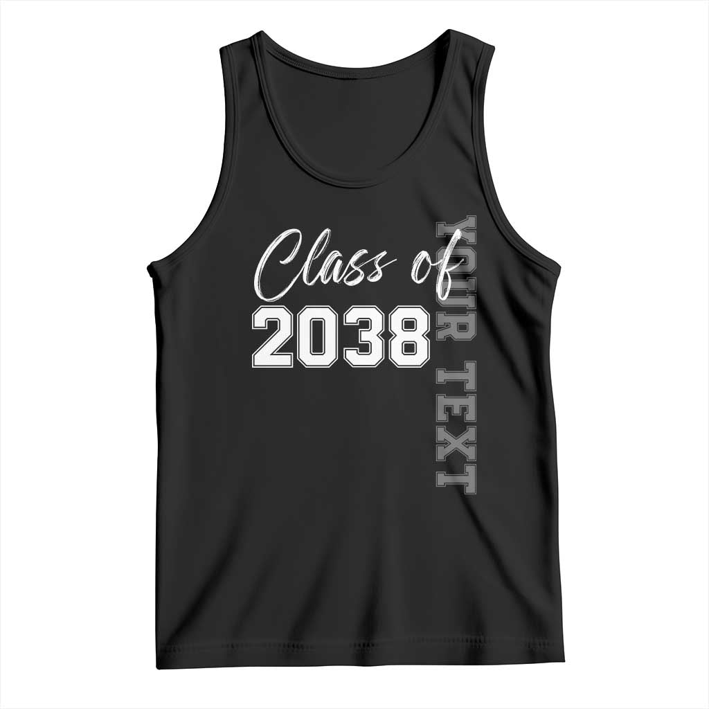 Personalized Class of 2038 Tank Top Custom Name Grow With Me Count Down Graduating TS10 Black Print Your Wear