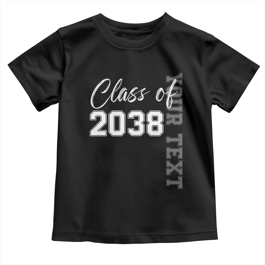 Personalized Class of 2038 Toddler T Shirt Custom Name Grow With Me Count Down Graduating TS10 Black Print Your Wear