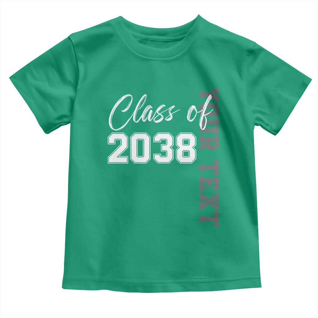 Personalized Class of 2038 Toddler T Shirt Custom Name Grow With Me Count Down Graduating TS10 Irish Green Print Your Wear