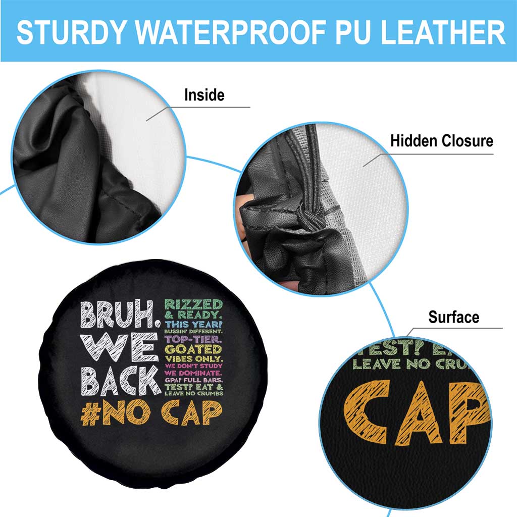 Funny Bruh We Back To School Spare Tire Cover Happy First Day Of School TS10 Print Your Wear