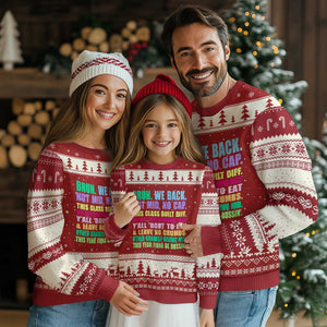 Funny Bruh We Back To School Ugly Christmas Sweater Gen A Slang Happy First Day Of School TS10 Red Beige Print Your Wear