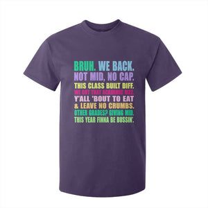 Funny Bruh We Back To School T Shirt For Kid Gen A Slang Happy First Day Of School TS10 Purple Print Your Wear