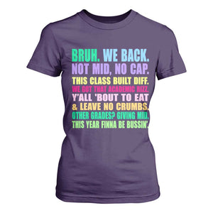 Funny Bruh We Back To School T Shirt For Women Gen A Slang Happy First Day Of School TS10 Purple Print Your Wear