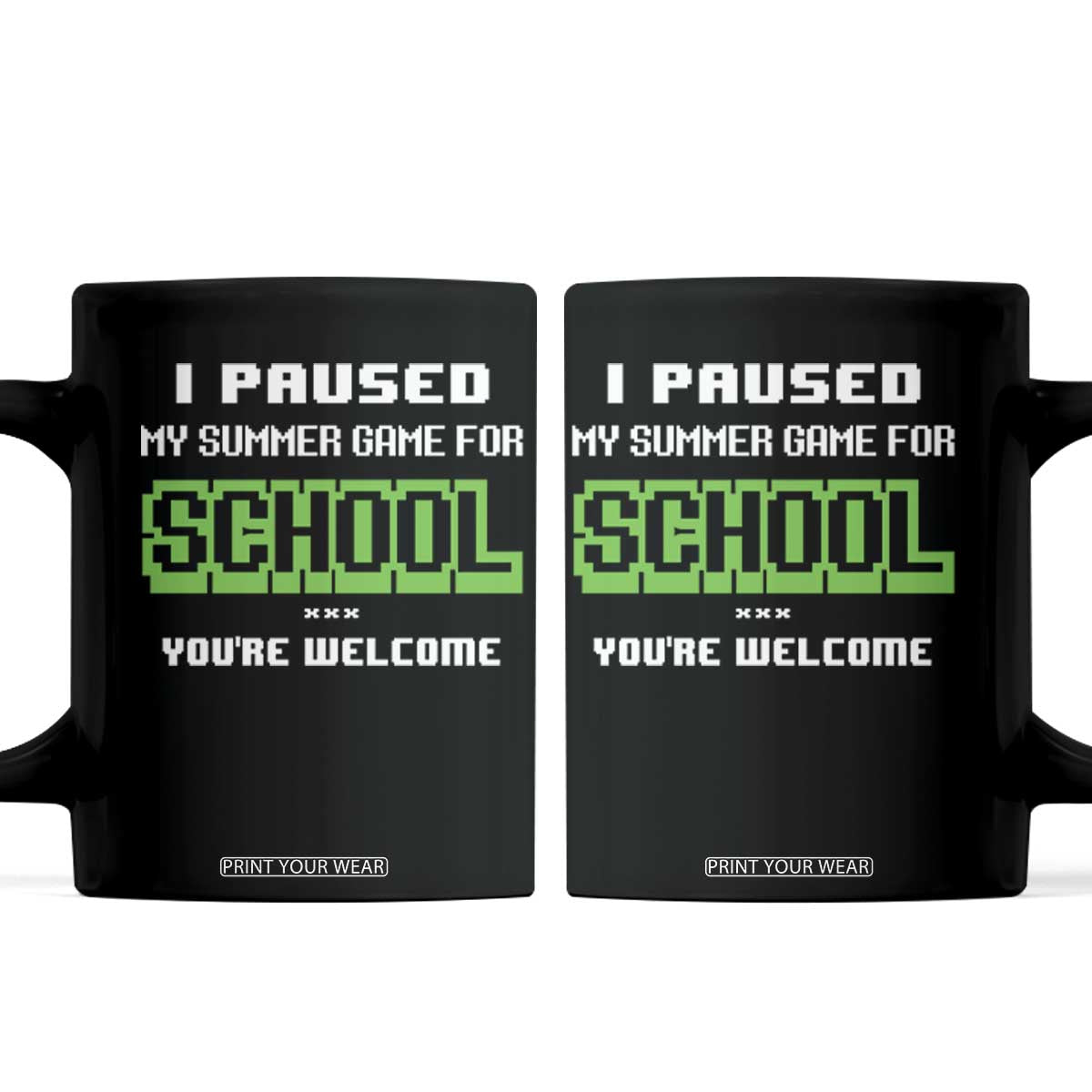 Funny Bruh Back To School Coffee Mug Here We Go Again Happy First Day Of School TS10 Black Print Your Wear