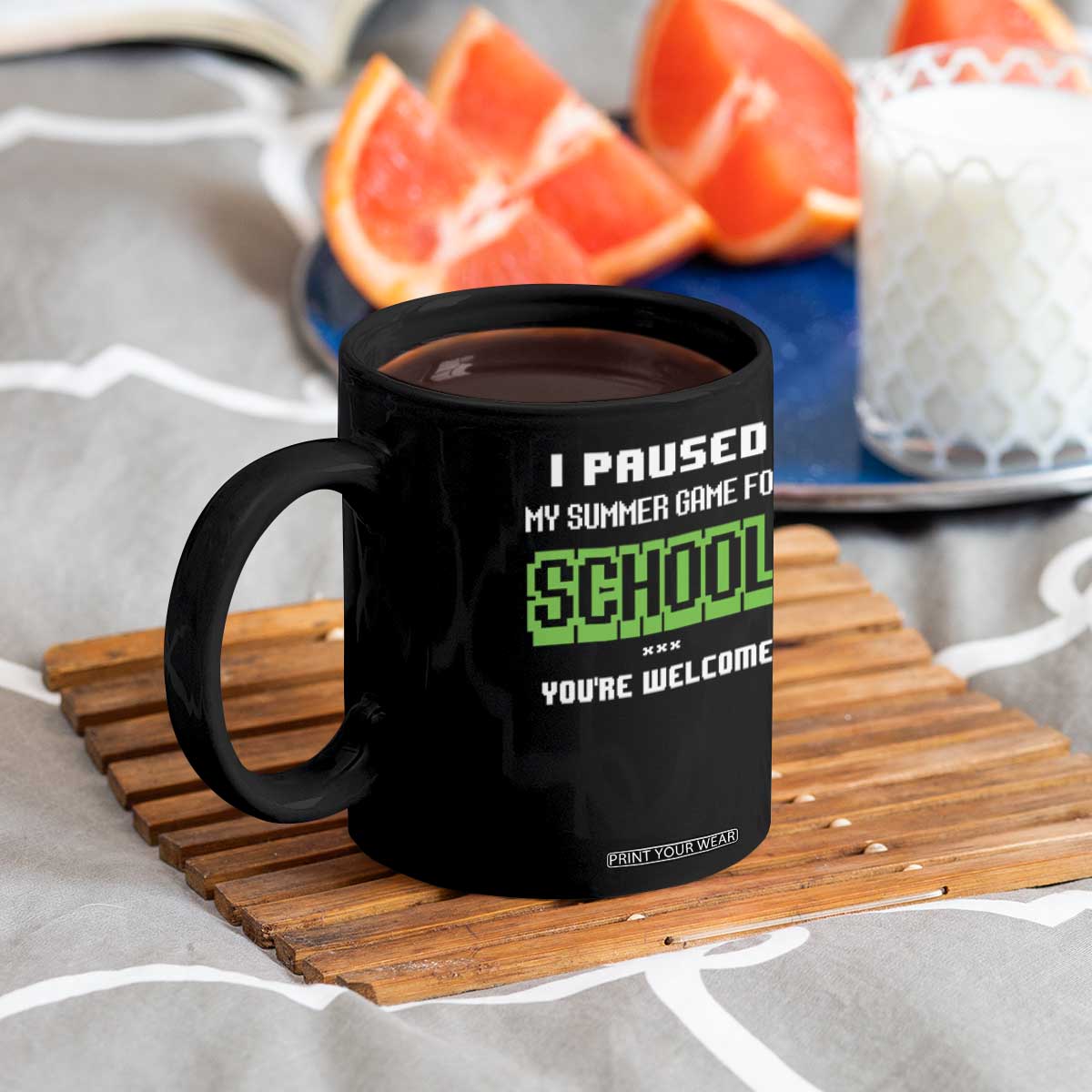 Funny Bruh Back To School Coffee Mug Here We Go Again Happy First Day Of School TS10 Print Your Wear