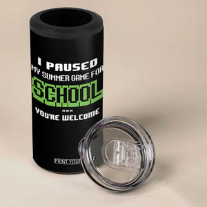 Funny Bruh Back To School 4 in 1 Can Cooler Tumbler Here We Go Again Happy First Day Of School TS10 Print Your Wear