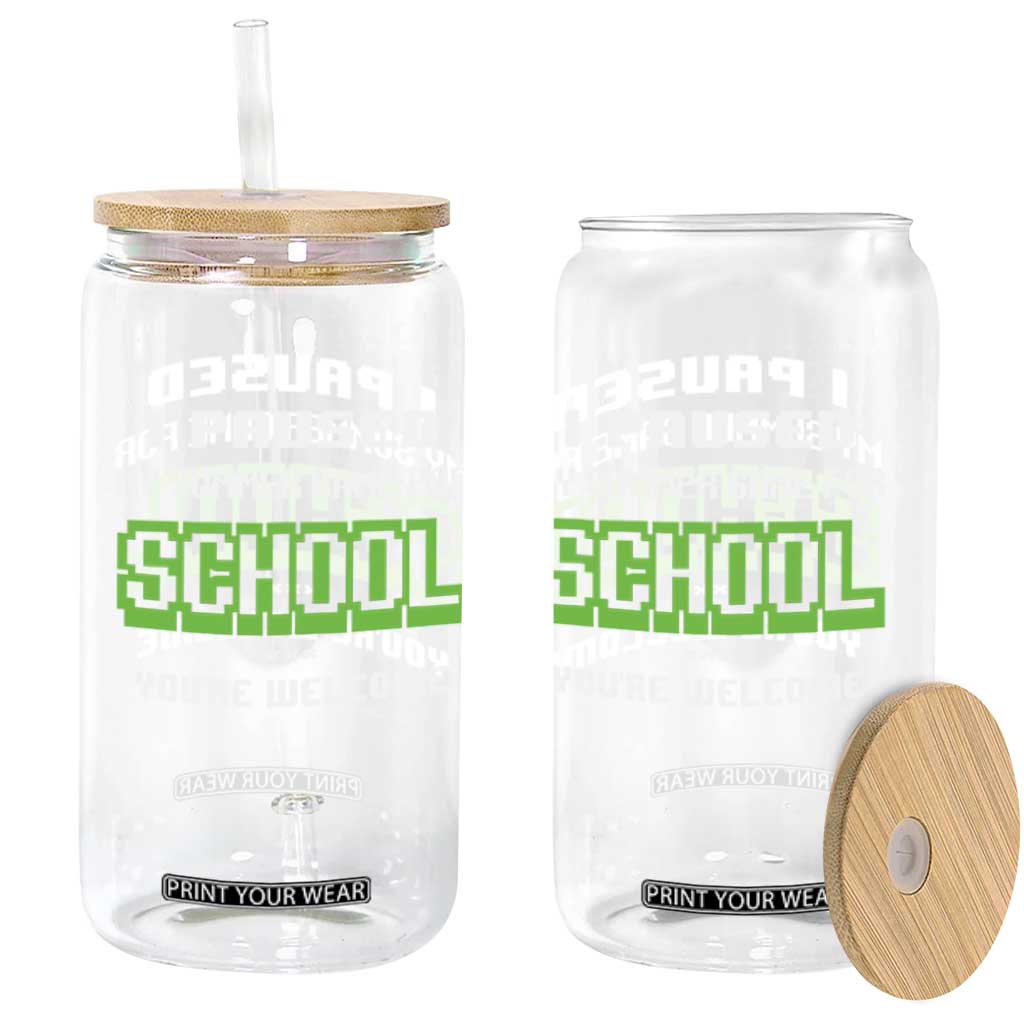 Funny Bruh Back To School Glass Can Here We Go Again Happy First Day Of School TS10 Print Your Wear