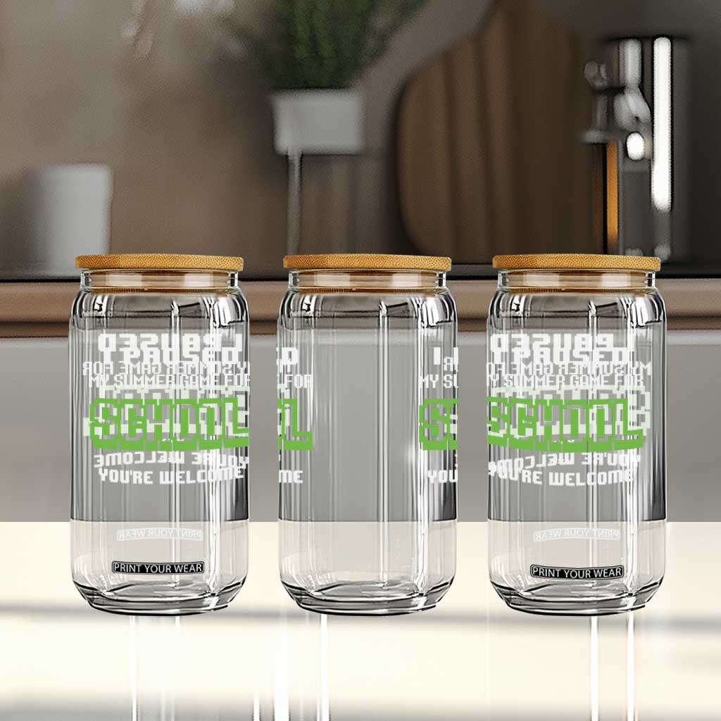 Funny Bruh Back To School Glass Can Here We Go Again Happy First Day Of School TS10 Print Your Wear