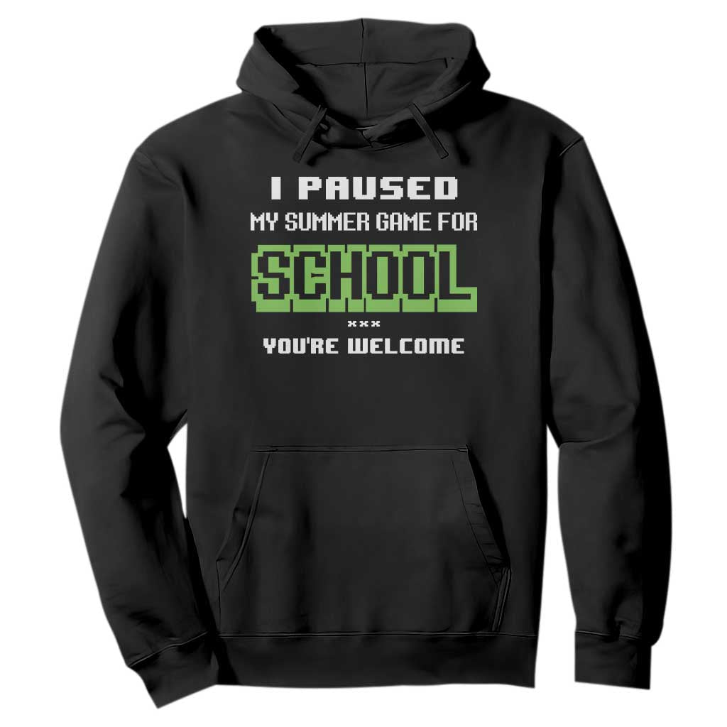 Funny Bruh Back To School Hoodie Here We Go Again Happy First Day Of School TS10 Black Print Your Wear