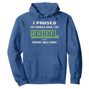 Funny Bruh Back To School Hoodie Here We Go Again Happy First Day Of School TS10 Royal Blue Print Your Wear