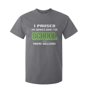 Funny Bruh Back To School T Shirt For Kid Here We Go Again Happy First Day Of School TS10 Charcoal Print Your Wear