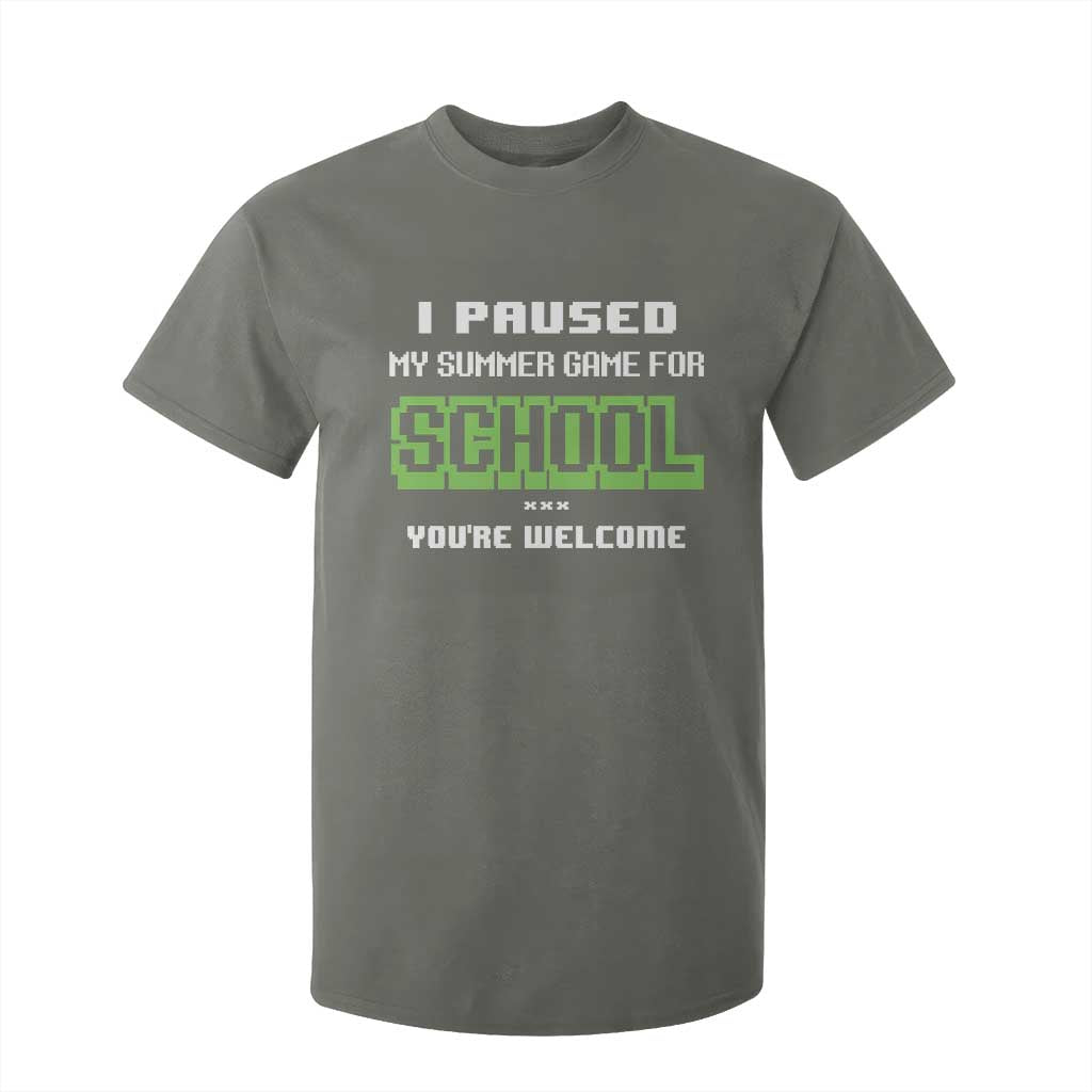 Funny Bruh Back To School T Shirt For Kid Here We Go Again Happy First Day Of School TS10 Military Green Print Your Wear