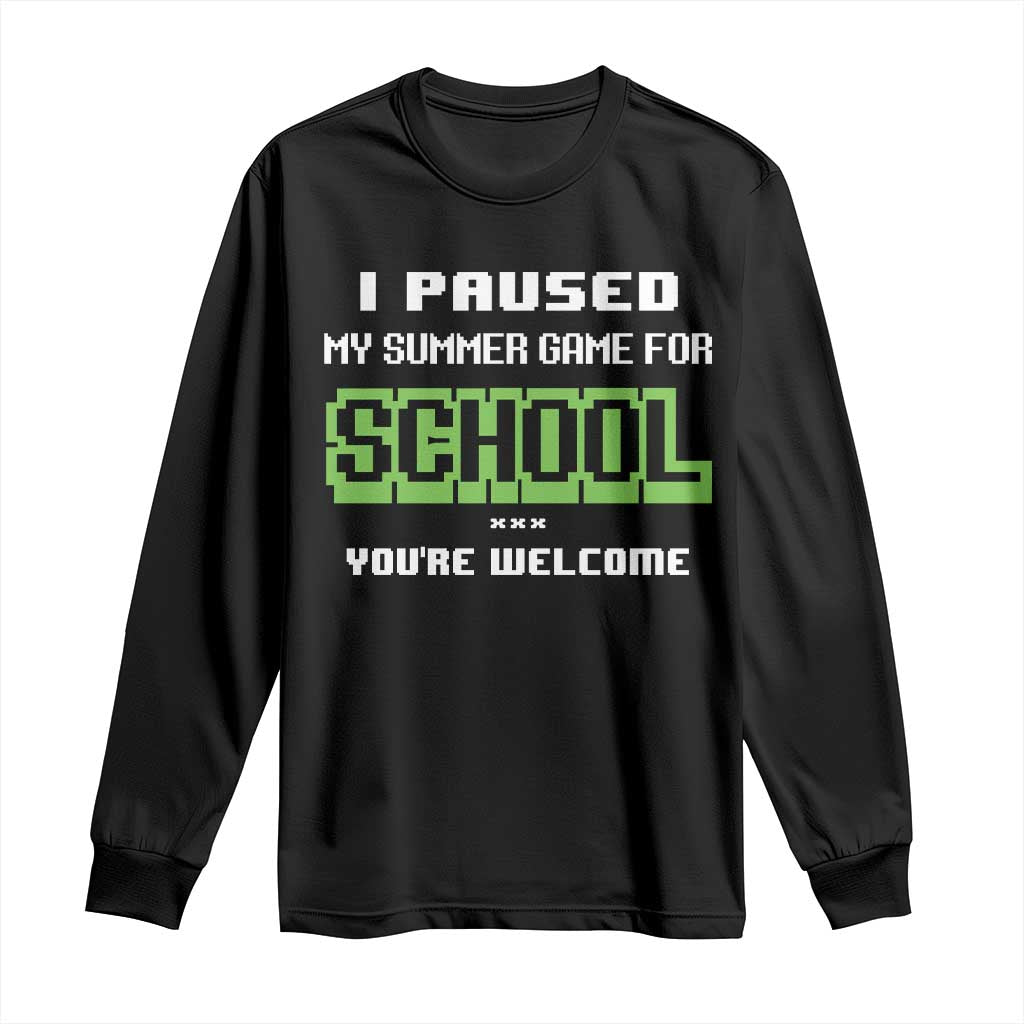 Funny Bruh Back To School Long Sleeve Shirt Here We Go Again Happy First Day Of School TS10 Black Print Your Wear