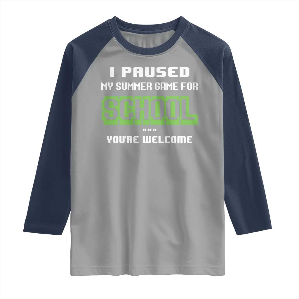 Funny Bruh Back To School Raglan Shirt Here We Go Again Happy First Day Of School TS10 Sport Gray Navy Print Your Wear