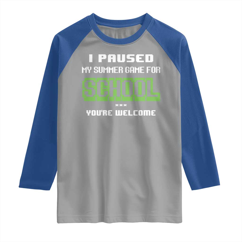 Funny Bruh Back To School Raglan Shirt Here We Go Again Happy First Day Of School TS10 Sport Gray Royal Print Your Wear