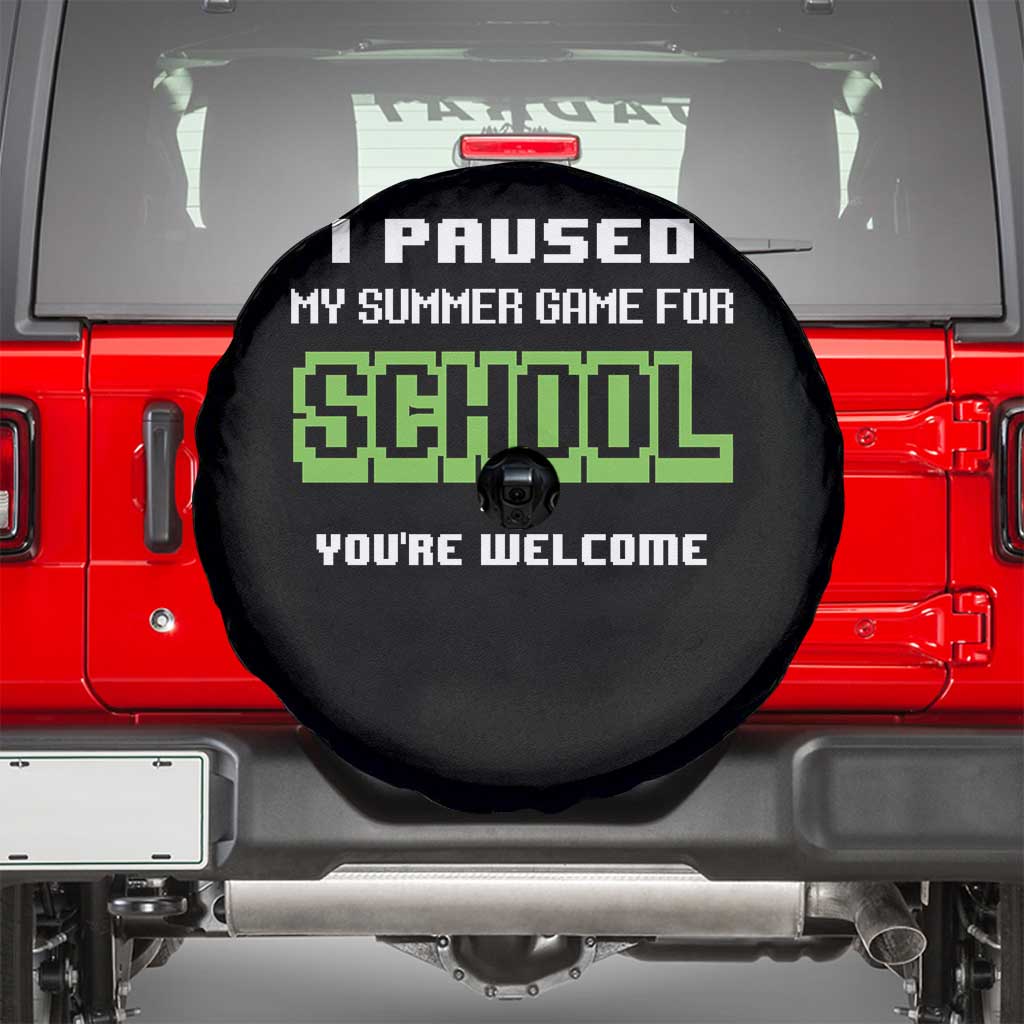 Funny Bruh Back To School Spare Tire Cover Here We Go Again Happy First Day Of School TS10 Black Print Your Wear