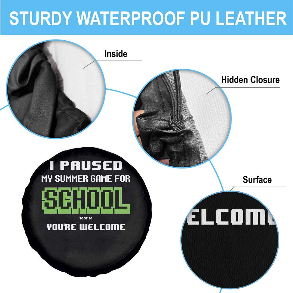 Funny Bruh Back To School Spare Tire Cover Here We Go Again Happy First Day Of School TS10 Print Your Wear
