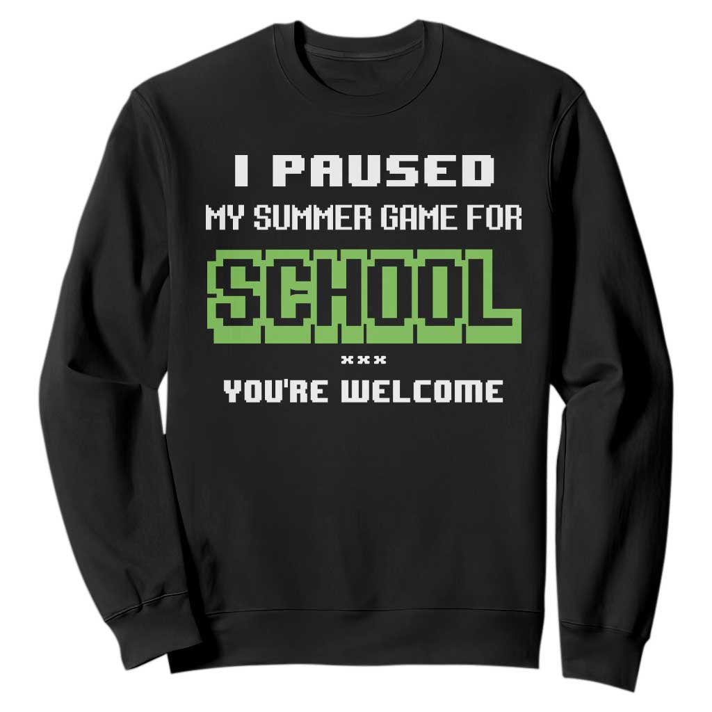 Funny Bruh Back To School Sweatshirt Here We Go Again Happy First Day Of School TS10 Black Print Your Wear