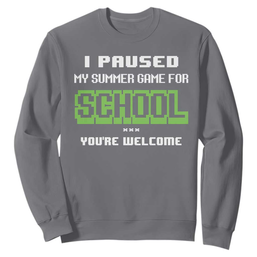 Funny Bruh Back To School Sweatshirt Here We Go Again Happy First Day Of School TS10 Charcoal Print Your Wear
