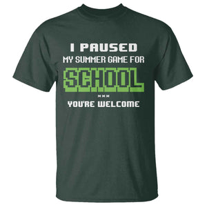 Funny Bruh Back To School T Shirt Here We Go Again Happy First Day Of School TS10 Dark Forest Green Print Your Wear