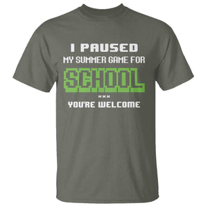 Funny Bruh Back To School T Shirt Here We Go Again Happy First Day Of School TS10 Military Green Print Your Wear