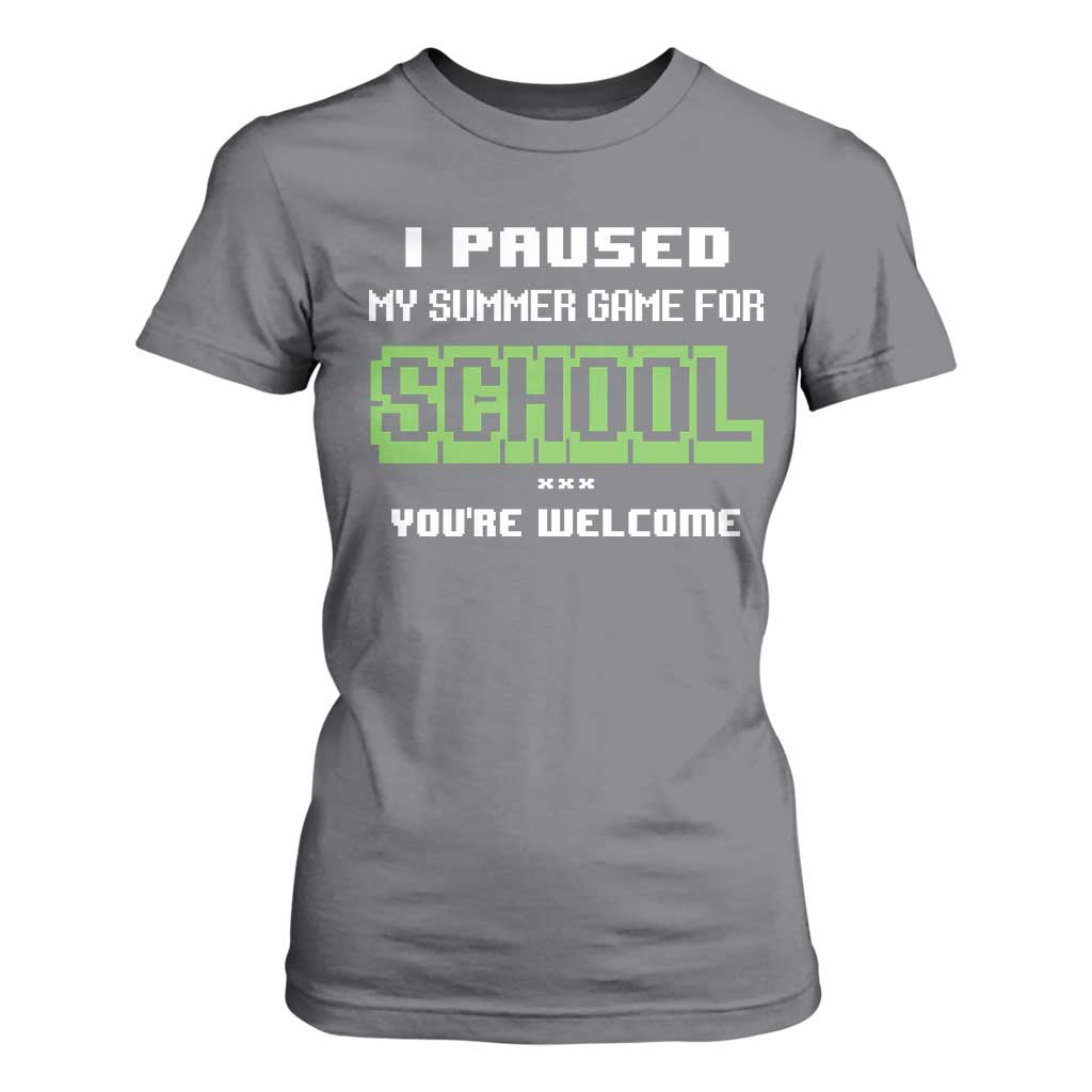 Funny Bruh Back To School T Shirt For Women Here We Go Again Happy First Day Of School TS10 Charcoal Print Your Wear