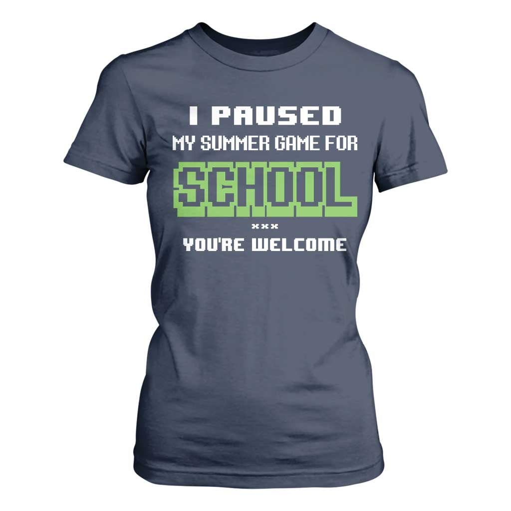 Funny Bruh Back To School T Shirt For Women Here We Go Again Happy First Day Of School TS10 Navy Print Your Wear