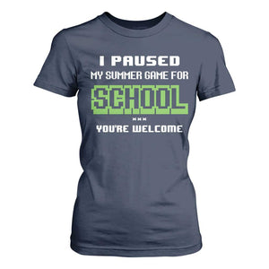 Funny Bruh Back To School T Shirt For Women Here We Go Again Happy First Day Of School TS10 Navy Print Your Wear