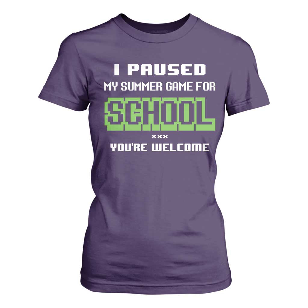 Funny Bruh Back To School T Shirt For Women Here We Go Again Happy First Day Of School TS10 Purple Print Your Wear