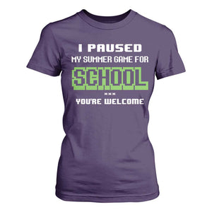 Funny Bruh Back To School T Shirt For Women Here We Go Again Happy First Day Of School TS10 Purple Print Your Wear