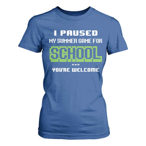 Funny Bruh Back To School T Shirt For Women Here We Go Again Happy First Day Of School TS10 Royal Blue Print Your Wear