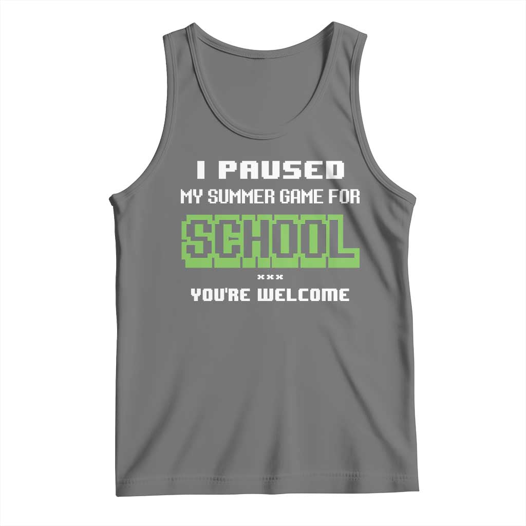 Funny Bruh Back To School Tank Top Here We Go Again Happy First Day Of School TS10 Black Heather Print Your Wear