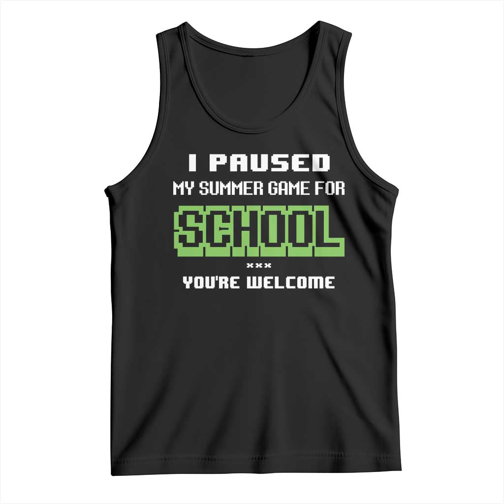 Funny Bruh Back To School Tank Top Here We Go Again Happy First Day Of School TS10 Black Print Your Wear