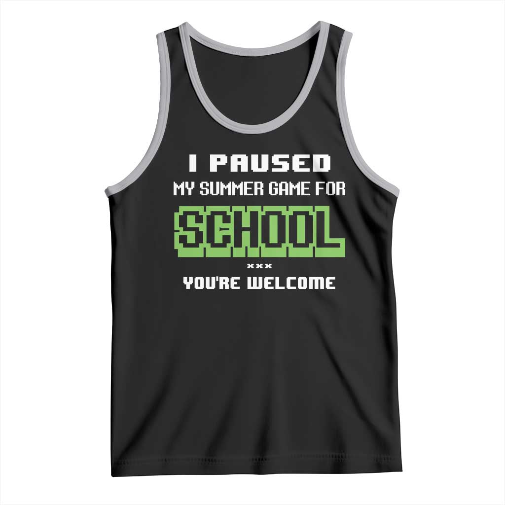 Funny Bruh Back To School Tank Top Here We Go Again Happy First Day Of School TS10 Black Athletic Heather Print Your Wear