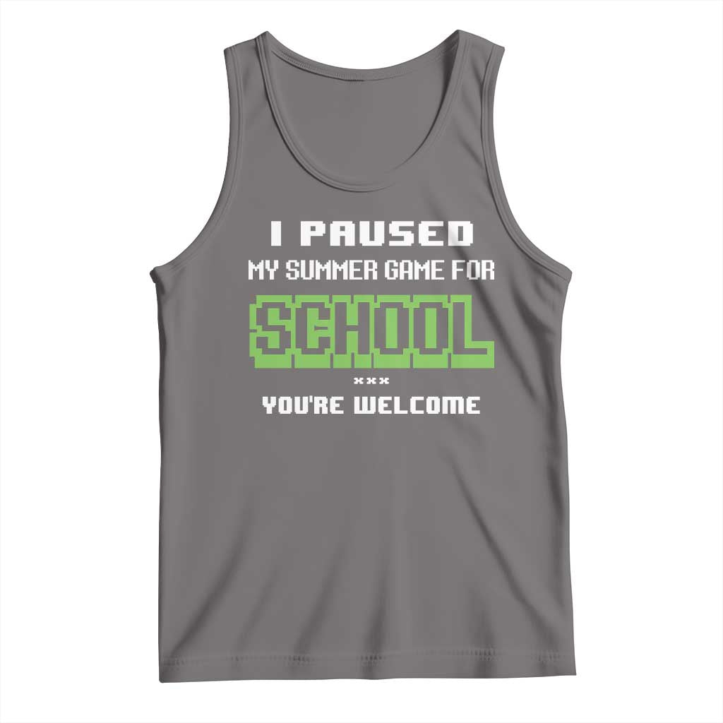 Funny Bruh Back To School Tank Top Here We Go Again Happy First Day Of School TS10 Deep Heather Print Your Wear