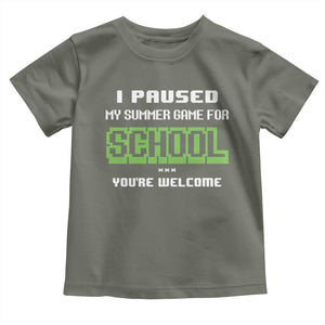 Funny Bruh Back To School Toddler T Shirt Here We Go Again Happy First Day Of School TS10 Military Green Print Your Wear