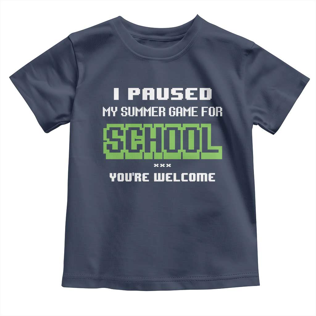 Funny Bruh Back To School Toddler T Shirt Here We Go Again Happy First Day Of School TS10 Navy Print Your Wear