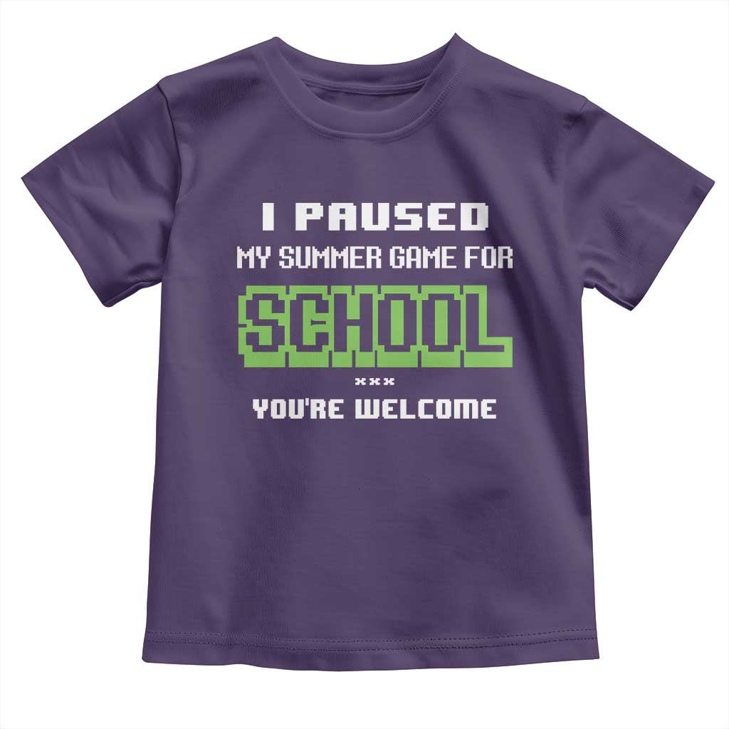 Funny Bruh Back To School Toddler T Shirt Here We Go Again Happy First Day Of School TS10 Purple Print Your Wear