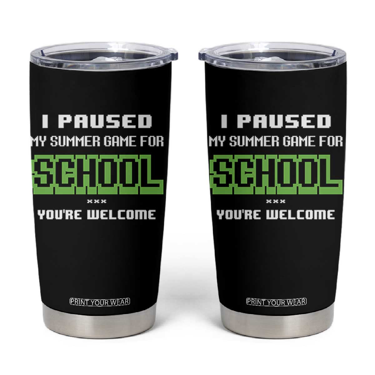 Funny Bruh Back To School Tumbler Cup Here We Go Again Happy First Day Of School TS10 Black Print Your Wear