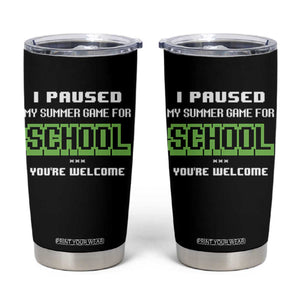 Funny Bruh Back To School Tumbler Cup Here We Go Again Happy First Day Of School TS10 Black Print Your Wear