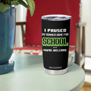 Funny Bruh Back To School Tumbler Cup Here We Go Again Happy First Day Of School TS10 Print Your Wear