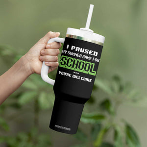 Funny Bruh Back To School Tumbler With Handle Here We Go Again Happy First Day Of School TS10 Print Your Wear