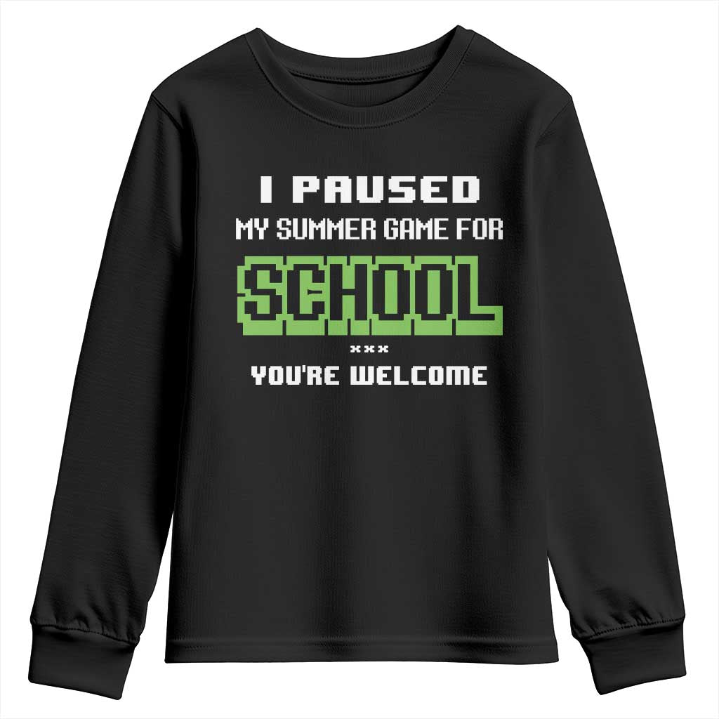 Funny Bruh Back To School Youth Sweatshirt Here We Go Again Happy First Day Of School TS10 Black Print Your Wear