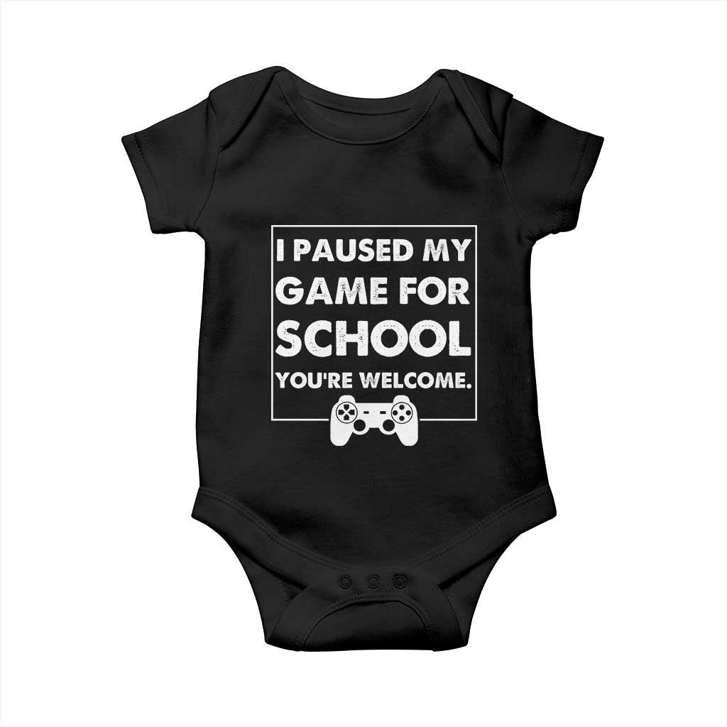 Funny Gamer Back to School Baby Onesie Funny Boys Video Gaming TS10 Black Print Your Wear