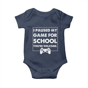 Funny Gamer Back to School Baby Onesie Funny Boys Video Gaming TS10 Navy Print Your Wear