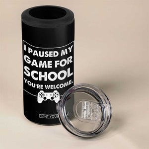 Funny Gamer Back to School 4 in 1 Can Cooler Tumbler Funny Boys Video Gaming TS10 Print Your Wear