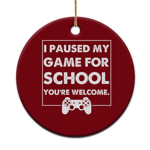 Funny Gamer Back to School Ceramic Ornament Funny Boys Video Gaming TS10 1pc Red Print Your Wear
