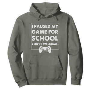 Funny Gamer Back to School Hoodie Funny Boys Video Gaming TS10 Military Green Print Your Wear
