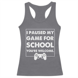 Funny Gamer Back to School Racerback Tank Top Funny Boys Video Gaming TS10 Charcoal Print Your Wear